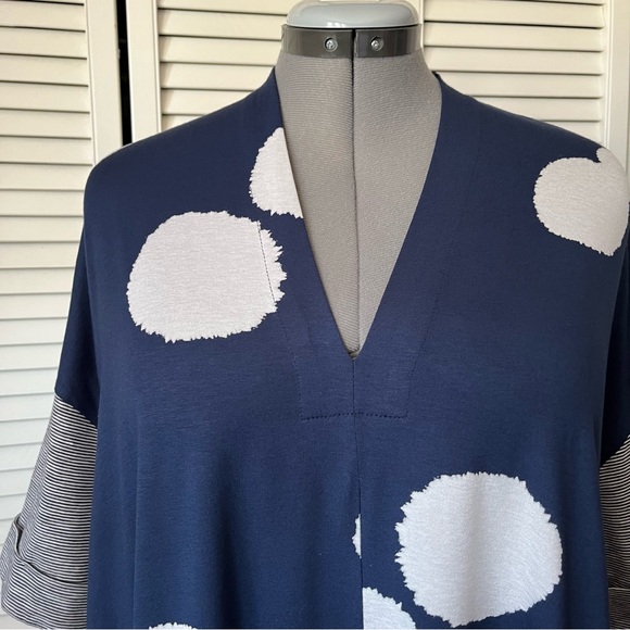 NEW Alembika Lily Top Mixed print Navy XS - Picture 4 of 12